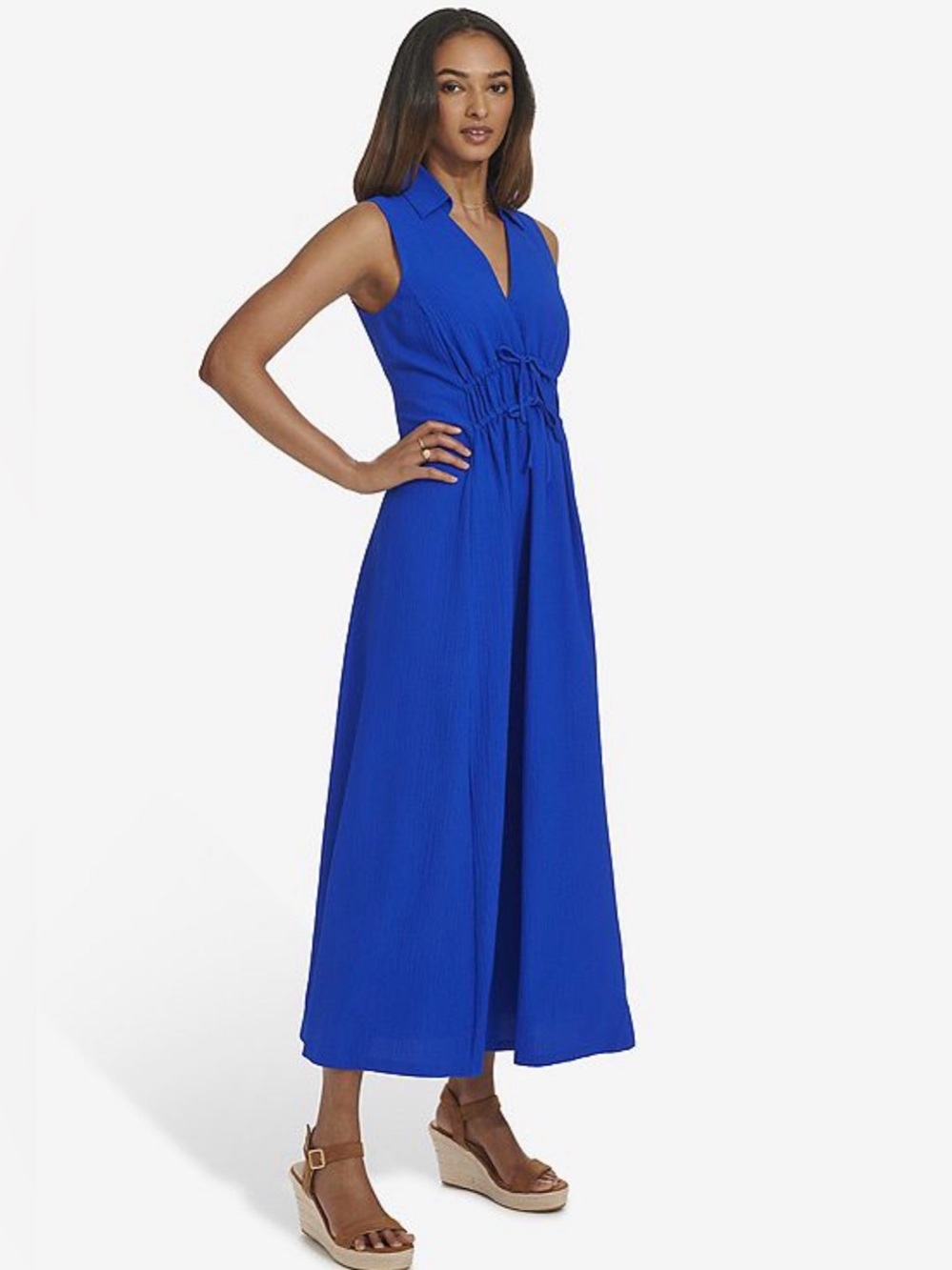 Harper Rose Vibrant Blue Textured Maxi Dress Wedding Guest Size 14